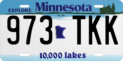 MN license plate 973TKK