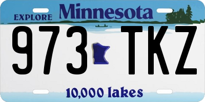 MN license plate 973TKZ