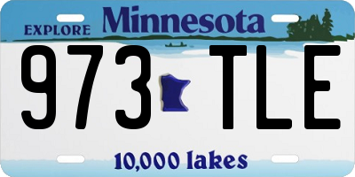 MN license plate 973TLE