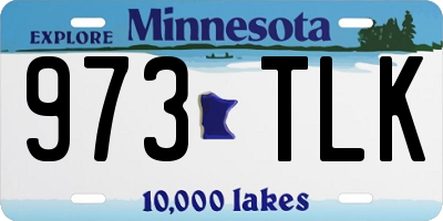 MN license plate 973TLK