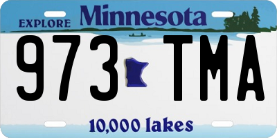 MN license plate 973TMA
