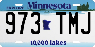 MN license plate 973TMJ