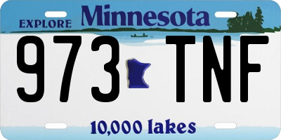 MN license plate 973TNF