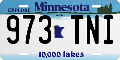 MN license plate 973TNI