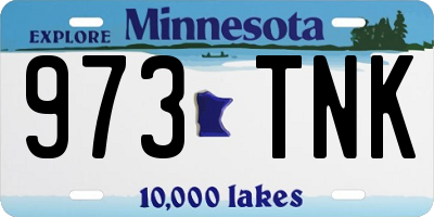 MN license plate 973TNK
