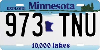 MN license plate 973TNU