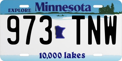 MN license plate 973TNW