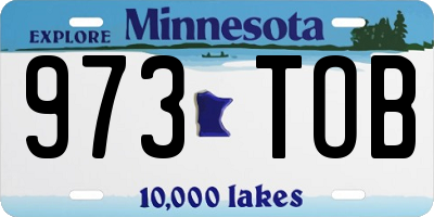 MN license plate 973TOB
