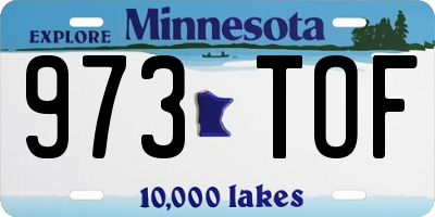 MN license plate 973TOF
