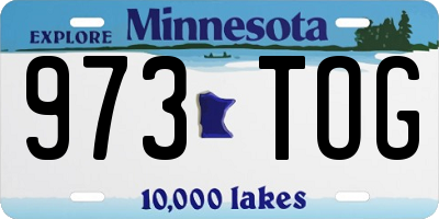 MN license plate 973TOG