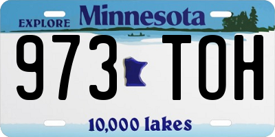 MN license plate 973TOH