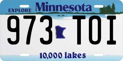 MN license plate 973TOI
