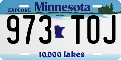 MN license plate 973TOJ