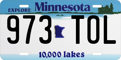 MN license plate 973TOL