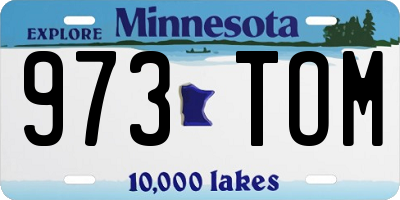 MN license plate 973TOM