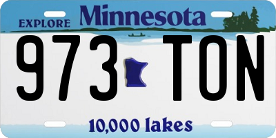 MN license plate 973TON
