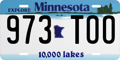 MN license plate 973TOO