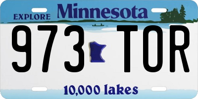 MN license plate 973TOR