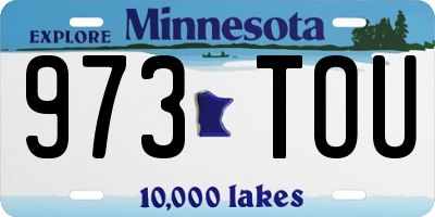 MN license plate 973TOU