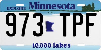 MN license plate 973TPF