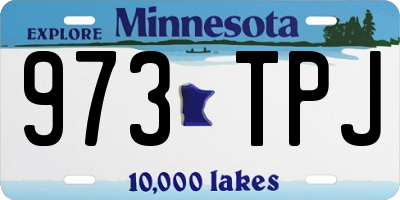 MN license plate 973TPJ
