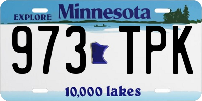 MN license plate 973TPK