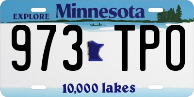 MN license plate 973TPO
