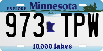 MN license plate 973TPW