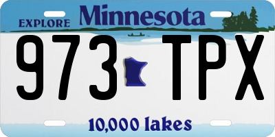 MN license plate 973TPX