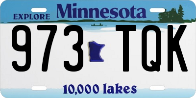 MN license plate 973TQK