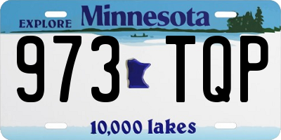 MN license plate 973TQP