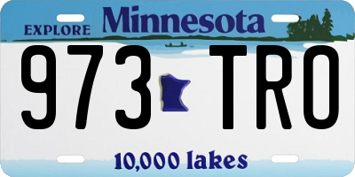 MN license plate 973TRO