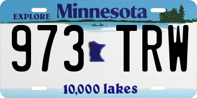 MN license plate 973TRW