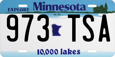 MN license plate 973TSA