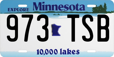 MN license plate 973TSB