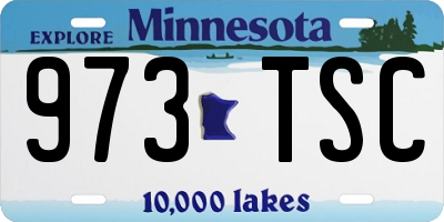 MN license plate 973TSC