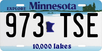 MN license plate 973TSE