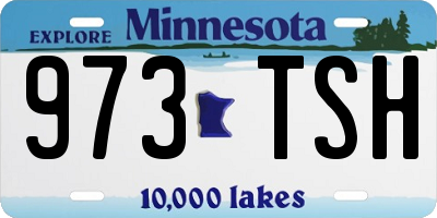 MN license plate 973TSH