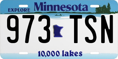 MN license plate 973TSN