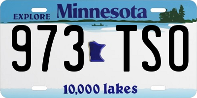 MN license plate 973TSO