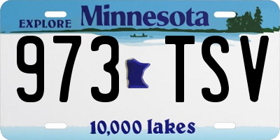 MN license plate 973TSV