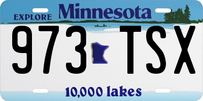MN license plate 973TSX