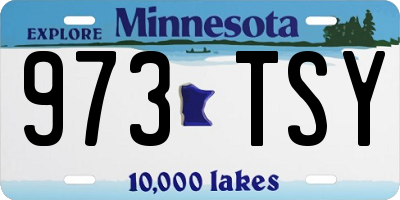 MN license plate 973TSY