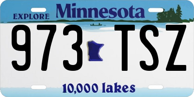 MN license plate 973TSZ