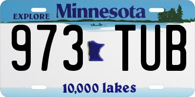MN license plate 973TUB