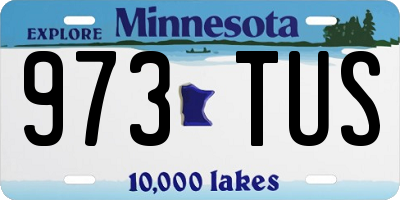 MN license plate 973TUS