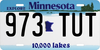 MN license plate 973TUT