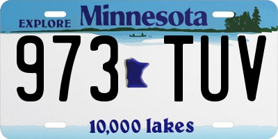 MN license plate 973TUV