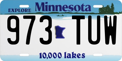 MN license plate 973TUW