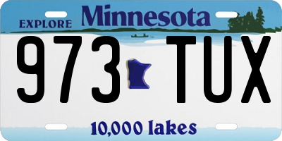MN license plate 973TUX